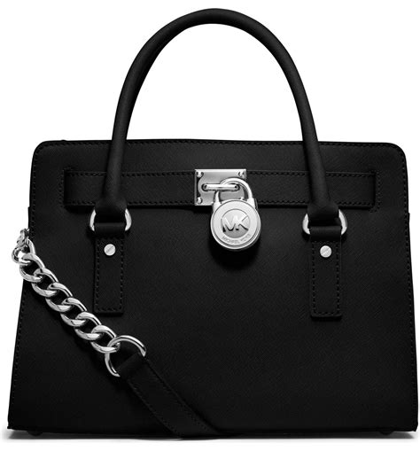 michael kors hamilton color block logo and leather satchel|Hamilton Medium Leather Satchel .